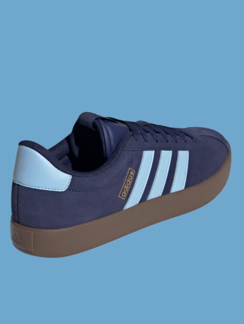 Adidas VL Court 3 Womens Navy & Light Blue Casual Low-Top Sneakers Size 7 - Picture 5 of 6